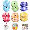 Guidre Set di 12 Coperchi metallo Mason Jar bicchieri con coperchi riusabili Coperchio con Cannuccia Coperchio Barattolo Maniglia Vetro frullato Cocktail Vari Colori (12)
