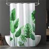 URAQT Tende Doccia Anti-Muffa in Poliestere, Tenda Doccia Lavabile con Anelli, Tenda Vasca da Bagno 120cmx180cm, Impermeabile e Facile da Pulire(Foglie di Banano)
