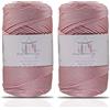 Makromecity 2 fili di filato macramè, 2 mm x 230 m, di alta qualità, in poliestere, macramè, in polipropilene, per decorazioni per la casa, piattino, borsa a tracolla, runner per ciuccio, 20 colori