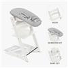 Stokke Pack seggiolone Tripp Trapp® Bianco sedia + babyset + newborn set Grigio - personalizzabile - Stokke®