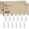 GY Lampadine LED E14, 8W (equivalenti a 60W), 880 Lumen, Lampadina LED 6500K Luce Freddo, Risparmio Energetico E14 LED, Fascio 280 Gradi LED, Lunga Durata, Basso Consumo, Non Dimmerabile, 12 pezzi
