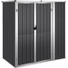 vidaXL Capanno per Attrezzi Antracite 161x89x161 cm Acciaio Zincato