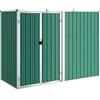 vidaXL Capanno per Attrezzi Verde 225x89x161 cm in Acciaio Zincato
