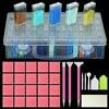 DONQL Diamond Painting Kit Completo,64Slots Kit Diamond Painting Accessori,Strumenti di Pittura Diamante 5D Scatola Pinzette Argilla Vassoio di Plastica Penna Adulti Bambini Fai da Te Unghie Gioielli
