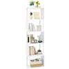 IBUYKE Librerie a Forma di S a 6 Ripiani,Libreria Verticale,Bianco WBC016W | Libreria Angolare Moderno Scaffali Espositivi Libreria da parete per Soggiorno Camera Da Letto Ufficio