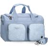 Pepe Jeans Jana, zaini casual, borse da viaggio, blu e beige, realizzati in poliestere e con dettagli in pelle sintetica, di Joumma Bags