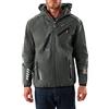 Geographical Norway ROYAUTE MEN - Giacca Softshell Impermeabile Uomo - Giubbotto Cappuccio Traspirante All'aperto - Giacca Invernale Antivento - Ideale Attività All'aperto (Grigio scuro/Nero, XXL)