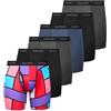 Expertoftio Boxer Uomo Mutande Lunga, Boxer da Sport Intimo Funzionale, Confezione da 6 Pezzi, Pantaloncini Compressione con Apertura per Uomo