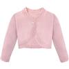 Lilax Bolero da bambina a maniche lunghe con chiusura a bottoni, rosa cipria, 8