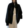 Generic Giacca bomber leggera casual da donna oversize Harajuku Outwear coreano Street Vintage Zip Up Cappotti, Nero , S