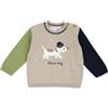 Chicco, Maglione misto cotone lana con manica a contrasto, Multicolore, 18 mesi