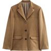 Suncadmious Giacche in Pelle Scamosciata per Le Donne Giacca in Ecopelle Blazer in Pelle Scamosciata estetica Y2K Capispalla Cappotto Invernale (Marrone,S)