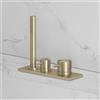 neoro F miscelatore vasca in acciaio inox 3 fori, montaggio su bordo vasca,, BN0771FBC, F champagne spazzolato [Rubinetteria Bagno > Rubinetteria Vasca]