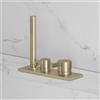 neoro FC miscelatore vasca in acciaio inox 3 fori, montaggio su bordo vasca,, BN0771FCBC, FC champagne spazzolato [Rubinetteria Bagno > Rubinetteria Vasca]