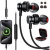 APETOO Cuffie magnetiche USB C con ricarica per iPhone 15 15 Pro Max, Samsung S24 S23 S22 S21 A53, auricolari in-ear APETOO USB-C con cancellazione del rumore, con microfono e controllo del volume per iPad,