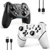 AceGamer 2pcs Controller Wireless per Switch/Switch 2/Lite/OLED, Controller per Switch Pro con funzione di risveglio con un solo pulsante con doppia vibrazione/turbo/screenshot (Nero e Bianco)