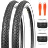 ZUKKA Set di 2 pneumatici pieghevoli da 26 pollici, 26 x 1,75 cm, 47 - 559, pieghevoli, per biciclette, mountain bike, mountain bike, mountain bike, mountain bike, per bambini, Crusier Bike, Commuter
