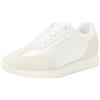 Calvin Klein Jeans Sneakers Donna con Raso, Multicolore (Bright White/Creamy White/Oyster M), 41