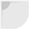 kamalu piatto doccia 80x80 semicircolare acrilico con canalina in acciaio