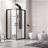kamalu box doccia 80x70 finitura nera opaca modello kf1000b