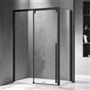 kamalu cabina doccia 80x120 telaio nero anta scorrevole e lato fisso | ksa5000b