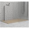 kamalu piatto doccia effetto pietra mineralmarmo 80x120 tortora | kam-cp100