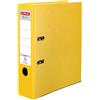 Herlitz® Q.File - Cartella portadocumenti formato A4, dorso 8 cm, etichetta reversibile, meccanismo a 2 anelli con striscia di stampa, raccordi rivestiti in pellicola PP resistente, colore: Giallo