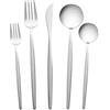 Karaca Orion Silver 60 pezzi posate da servizio, posate da insalata in acciaio inox, utensili da cucina con mestolo, cucchiaio da servizio, forchetta, colino, spatola e pinza da zucchero, elegante set