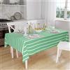 Bonamaison, Antimuffa, Antimacchia, Asciugatura rapida, Impermeabile, Lavabile in lavatrice, 100% Poliestere, Tovaglia Moderno, Verde Petrolio, Bianco, 140 x 160 Cm - Progettato e Prodotto in