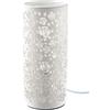 Gilde Lampada Prickel - in porcellana - foglie, erba, fiori - diversi motivi e dimensioni, Porcellana, Rose - Ø:11,5cm - Weiß 40.0W
