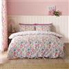 Catherine Lansfield Tilly - Set copripiumino singolo reversibile con federa, motivo floreale, colore: rosa