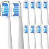 Othanary 10 pezzi compatibili con Oral-B Pulsonic Spazzolino elettrico sonico spazzolino da denti di ricambio, con copertura antipolvere (bianco, M)