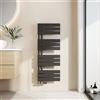 EMKE Scaldasalviette termoarredo, con Attacco Laterale, 1041x400 mm, Radiatore da Bagno, Scaldasalviette per Asciugamani ad Acqua Calda,Porta Asciugamani, Scaldasalviette, Colore Nero, 456 Watt