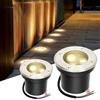 Fiqops 2x Faretti da pavimento esterni con LED 3W Bianco caldo IP65,faretti incasso tondi neri opachi,carrabili 230V,perfetti per giardino,piscina,piante e illuminazione esterna