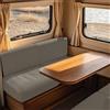 VFGFDJNDFX Elasticizzato Copri Divano Per Caravan, Senza Braccioli Fodera Divano Protezione Lavabile,Per Camper Auto Panca Copridivano. (Brunastro,W 160-195 cm,D 60-90 cm)