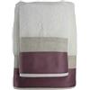 RICAMI FIORENTINI BALDI Set Asciugamani con Balza Lino e Raso, Spugna di Cotone 100%, 2 Pezzi: Viso+ ospite. Idea Regalo. Prodotto Artigianale Toscano (2 Pezzi, Siena, Panna-Rosa)