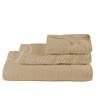 Passione per le tele Set Asciugamani in Spugna 3 pezzi Tris Bagno Viso 60x110 Ospite 40x60 Telo Doccia 100x150 in Cotone 100% Spugna 600 gr/mq (FASCIA beige)