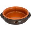 Colì Tegame Senza Coperchio con Manici, Terrina Brunella in Terracotta, Zuppiera con Manici, Maioliche e Terrecotte dal 1650, Marrone, Diametro 20 cm