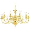vidaXL Lampadario Rotondo 12 Lampadine E14 Elegante Anticato Lampada da Soffitto Luce a Sospensione per Interni Dorato in Metallo