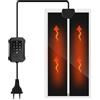 Nobleza Tappetino Riscaldante per Rettili 10 Livelli Temperatura, 7W Piastra Termica per Terrari, 28x15cm Auto-Riscaldamento Termostato per Tartarughe/Gecko/Serpenti/Anfibi/Lucertole