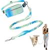 ZLLkeji Guinzaglio per Cani Mani Libere Guinzaglio da Jogging per Cani con Cuciture Riflettenti Guinzaglio Regolabile da Corsa con Cintura In Vita per Corsa, Jogging (Verde)