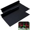 BORDEAG Sfondo statico per acquario, 2 pezzi, nero, statico, per acquario, 30 x 200 cm, in PVC, per acquario, autoadesivo, per acquario, 2 pezzi