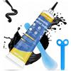 WEILAOK Silicone Nero per Auto, Colla per Carrozzeria Auto, 100 ML | Sigillante Vetri Auto,Silicone Nero per Carrozzerie,Finestrini Altre Parti Automobilistiche,Resistenza alle Alte Temperature