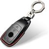 OFF WE GO Cover Chiavi Auto in Pelle per Benz Custodia Chiave con Portachiavi 3 Pulsante Guscio per Chiavi Donne Uomo Copertina Chiave Macchina per Class A B C E G S CLA CLE CLS GLA GLC GLE GLK, Nero