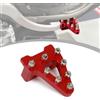 Runfarr Pedalino Freno Posteriore Moto,in Alluminio Billet CNC-Rosso | Puntale Freno Posteriore Moto per CRF50 XR50 Pit Bike Dirt Bike Motocross Enduro Supermoto