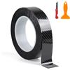 EFUTURETIME Nastro Fibra di Carbonio Autoadesiva Nero Lucido 3cm × 10m | Protezione per Paraurti per Auto Antigraffio, Strisce Decorative Adesive per Bagagliaio, Bicicletta, Moto, Mobili