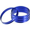 A ABSOPRO Anelli Centrici Per Mozzo Blu Set Di 4 Alluminio Per Auto | Diametro Esterno 65.1mm, Diametro Interno 63.4mm, Spessore 10mm, Elimina Vibrazioni, Adattamento Perfetto