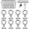 DINGFENG Tappi per Binari per Tende da Sole, 8 Pezzi 6mm Ganci in | Acciaio Inossidabile 304 per Tende da Sole con 8 Moschettoni, Kit di Bloccaggio per Roulotte, Camper, Tende da Campeggio