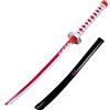SHASHAYA Spada giapponese anime 75 cm, in bambù, Samurai Katana, fatta a mano, per cosplay, giocattoli con lama in bambù per bambini, ragazzi e ragazze, regalo per feste