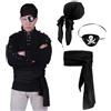 CoolChange Set di costumi da pirata | con bandana, fascia da pirata e baccello occhi | travestimento freiber | nero